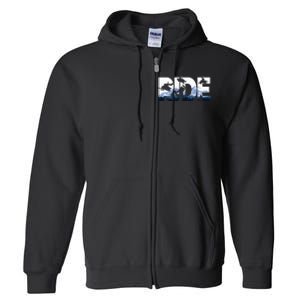 Snowmobile Ride Snow Mountain Snowmobiling Winter Sport Full Zip Hoodie