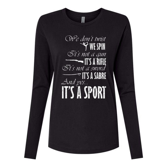 Spin Rifle Sabre ItS A Sport Color Guard Winter Guard Womens Cotton Relaxed Long Sleeve T-Shirt