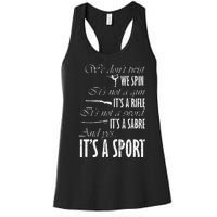 Spin Rifle Sabre ItS A Sport Color Guard Winter Guard Women's Racerback Tank