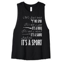 Spin Rifle Sabre ItS A Sport Color Guard Winter Guard Women's Racerback Cropped Tank