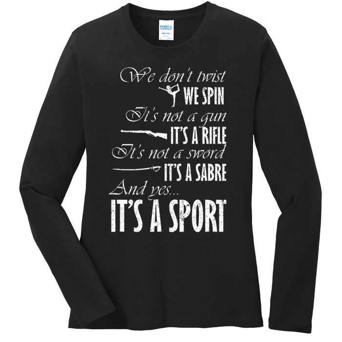 Spin Rifle Sabre ItS A Sport Color Guard Winter Guard Ladies Long Sleeve Shirt