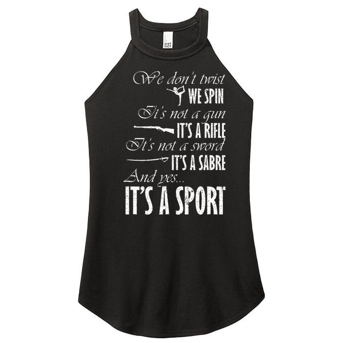 Spin Rifle Sabre ItS A Sport Color Guard Winter Guard Women's Perfect Tri Rocker Tank