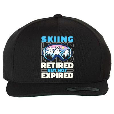 Skiing Retired Ski Cool Gift Winter Sports Skier Gift Wool Snapback Cap