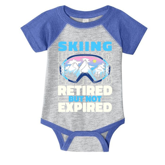 Skiing Retired Ski Cool Gift Winter Sports Skier Gift Infant Baby Jersey Bodysuit