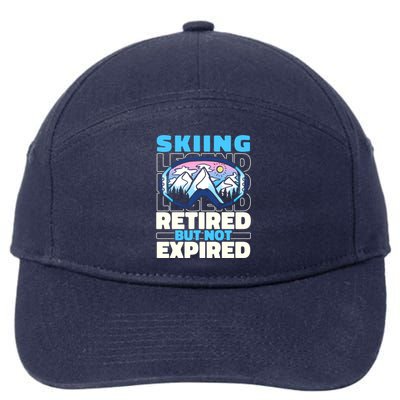 Skiing Retired Ski Cool Gift Winter Sports Skier Gift 7-Panel Snapback Hat