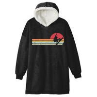 Snowboarding Retro Style For Snowboarder Hooded Wearable Blanket
