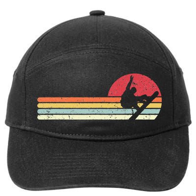 Snowboarding Retro Style For Snowboarder 7-Panel Snapback Hat