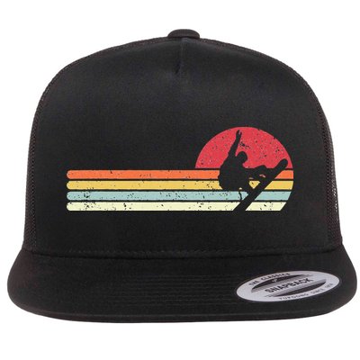 Snowboarding Retro Style For Snowboarder Flatbill Hat
