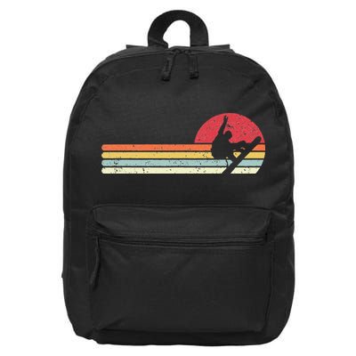 Snowboarding Retro Style For Snowboarder 16 in Basic Backpack