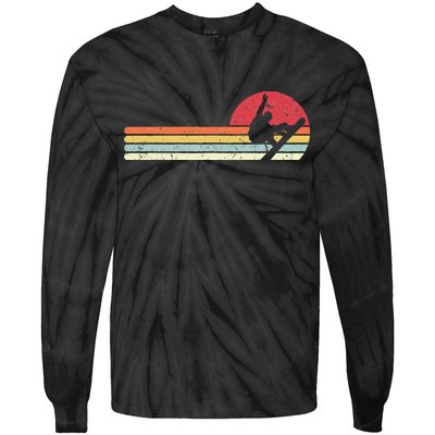Snowboarding Retro Style For Snowboarder Tie-Dye Long Sleeve Shirt