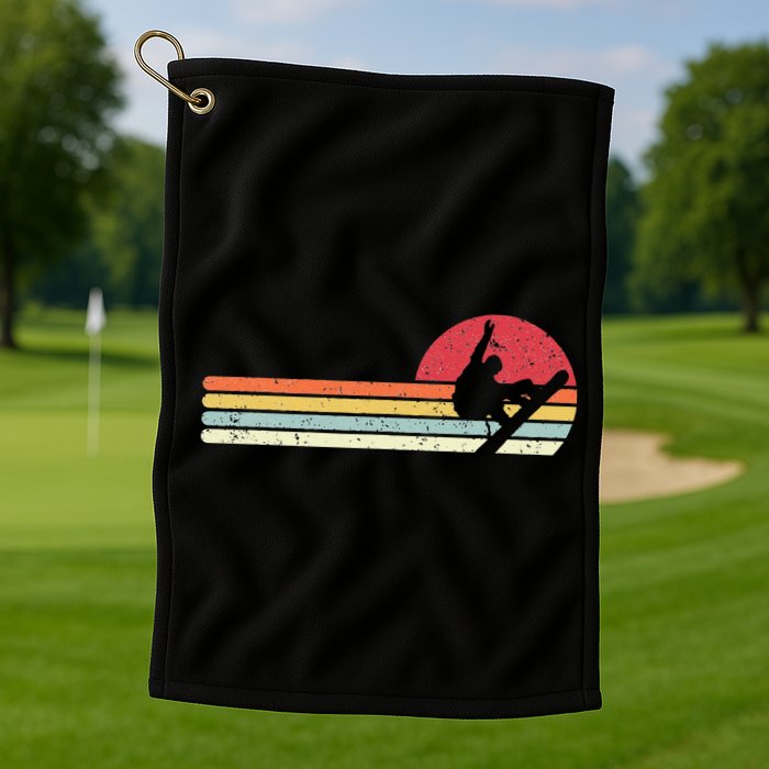 Snowboarding Retro Style For Snowboarder Golf Towel