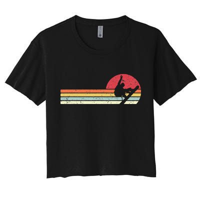 Snowboarding Retro Style For Snowboarder Crop Top