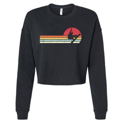 Snowboarding Retro Style For Snowboarder Cropped Pullover Crew