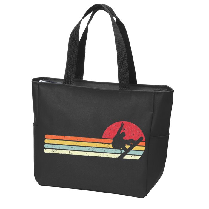 Snowboarding Retro Style For Snowboarder Zip Tote Bag