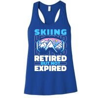 Skiing Retired Ski Gift Winter Sports Skier Cute Gift Women's Racerback Tank