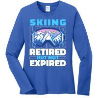 Skiing Retired Ski Gift Winter Sports Skier Cute Gift Ladies Long Sleeve Shirt