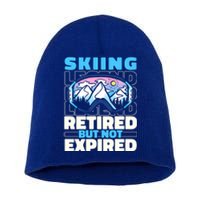 Skiing Retired Ski Gift Winter Sports Skier Cute Gift Short Acrylic Beanie