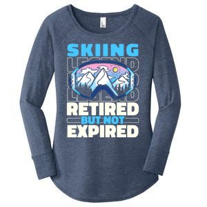 Skiing Retired Ski Gift Winter Sports Skier Cute Gift Women's Perfect Tri Tunic Long Sleeve Shirt