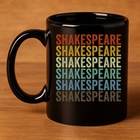 Shakespeare Retro 11oz C Handle Ceramic Mug