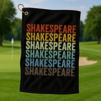 Shakespeare Retro Golf Towel