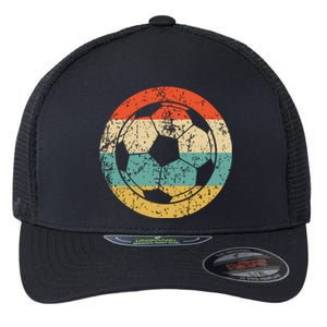 Soccer Retro Soccer Ball Flexfit Unipanel Trucker Cap