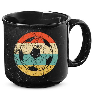 Soccer Retro Soccer Ball 15oz Campfire Ceramic Mug