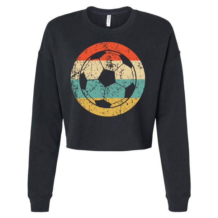 Soccer Retro Soccer Ball Cropped Pullover Crew