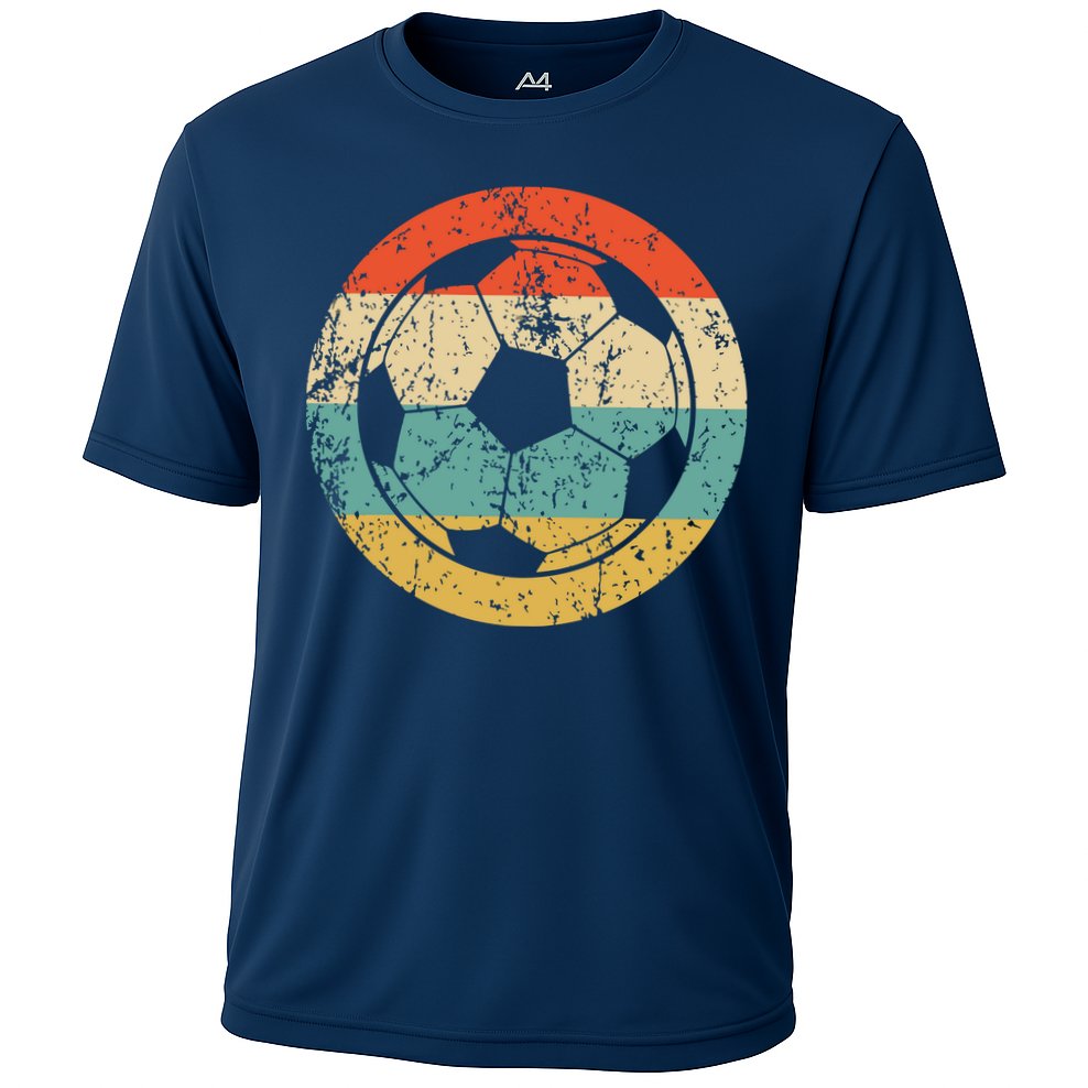 Soccer Retro Soccer Ball Cooling Performance Crew T-Shirt