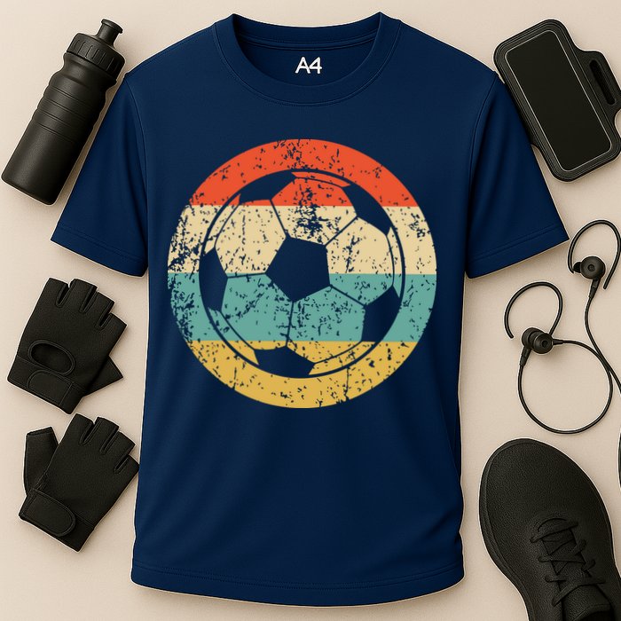 Soccer Retro Soccer Ball Cooling Performance Crew T-Shirt