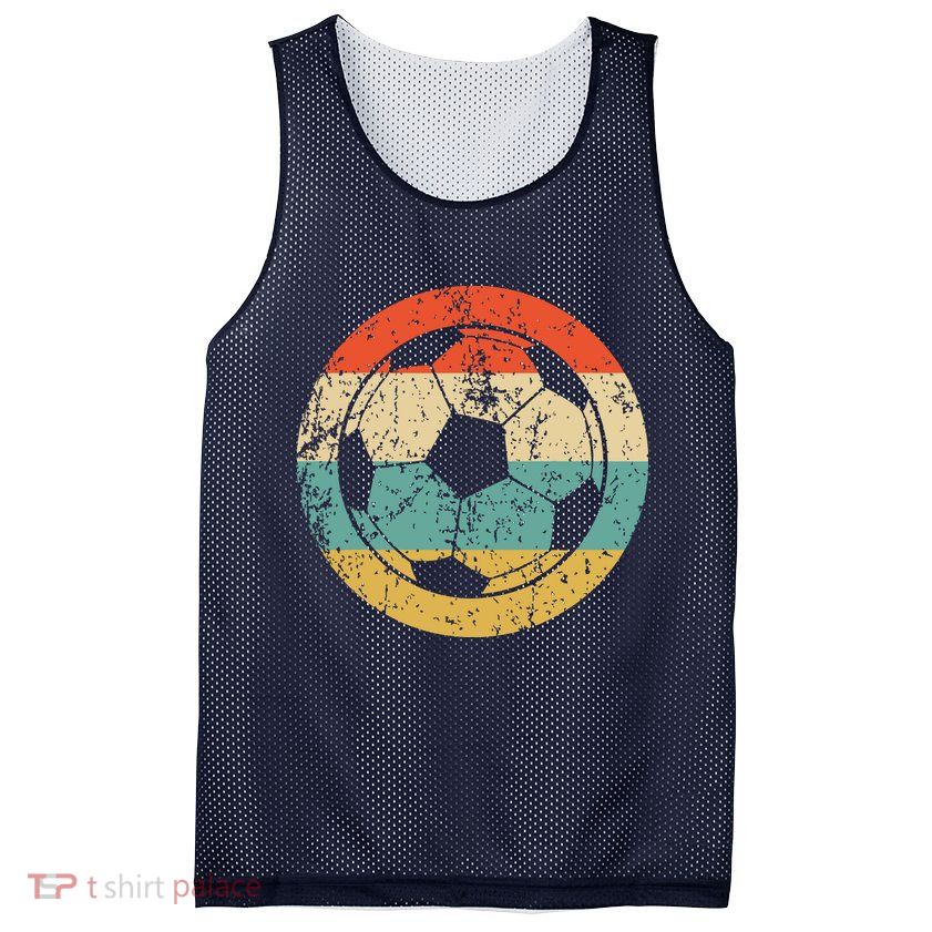 Soccer Retro Soccer Ball Mesh Reversible Basketball Jersey Tank