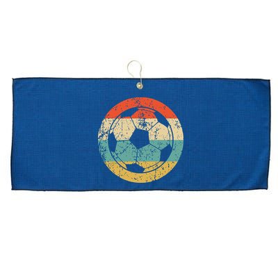 Soccer Retro Soccer Ball Large Microfiber Waffle Golf Towel