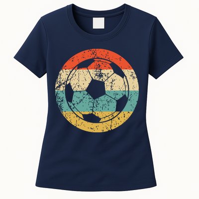 Soccer Retro Soccer Ball Womens T-Shirt