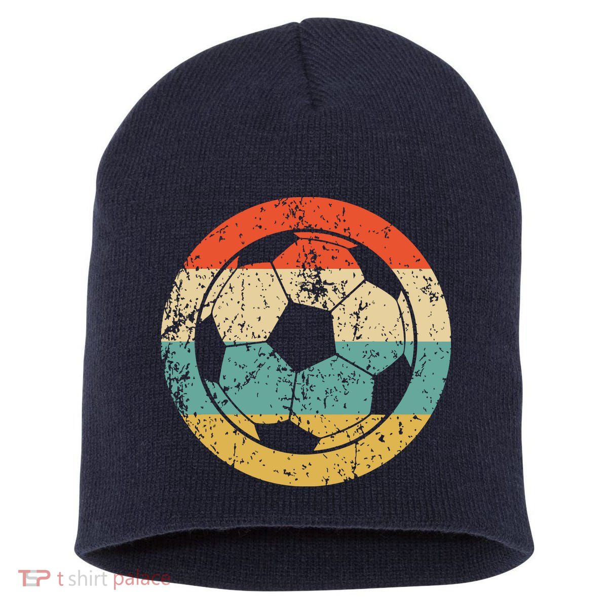Soccer Retro Soccer Ball Short Acrylic Beanie