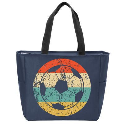 Soccer Retro Soccer Ball Zip Tote Bag