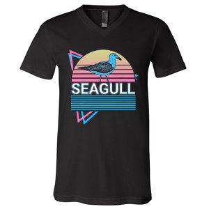 Seagull Retro V-Neck T-Shirt