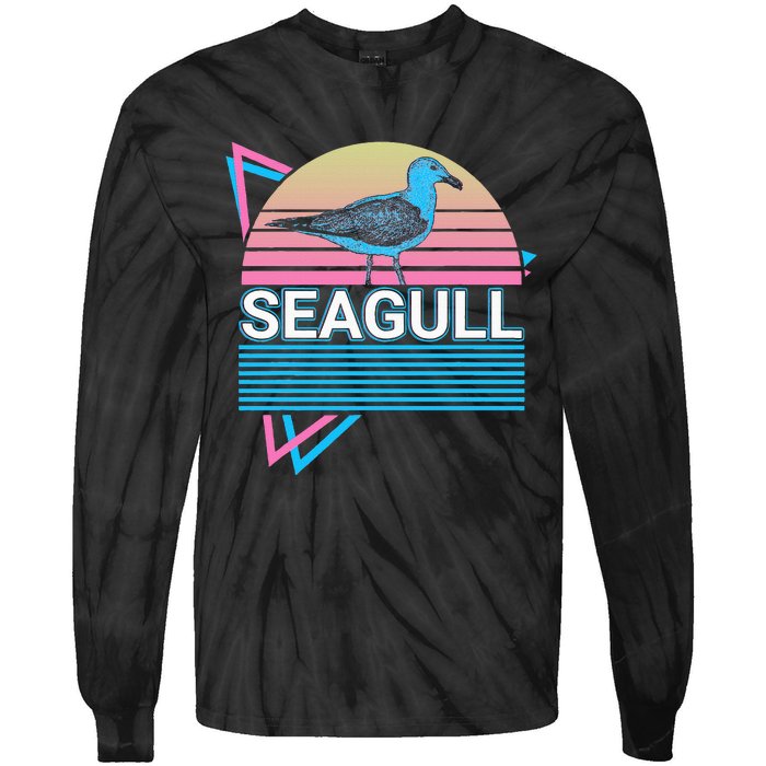 Seagull Retro Tie-Dye Long Sleeve Shirt