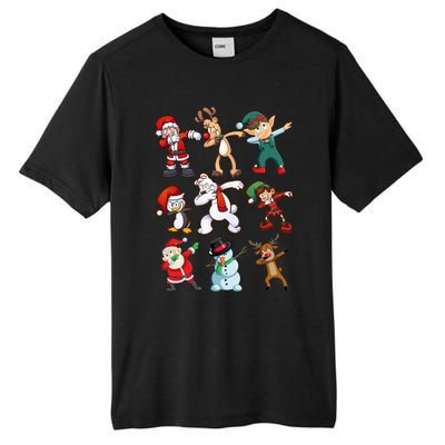 Santa Reindeer Snow Elves And Christmas Crew Gift Tall Fusion ChromaSoft Performance T-Shirt