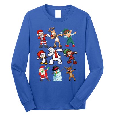 Santa Reindeer Snow Elves And Christmas Crew Gift Long Sleeve Shirt