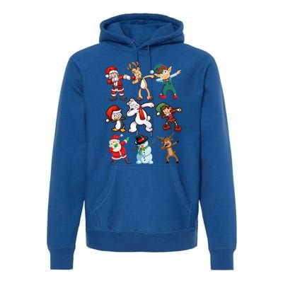 Santa Reindeer Snow Elves And Christmas Crew Gift Premium Hoodie