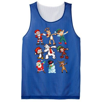 Santa Reindeer Snow Elves And Christmas Crew Gift Mesh Reversible Basketball Jersey Tank