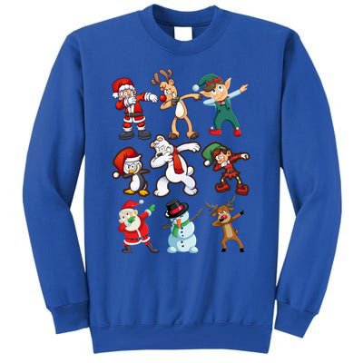 Santa Reindeer Snow Elves And Christmas Crew Gift Tall Sweatshirt