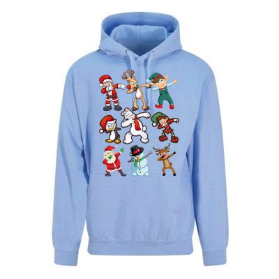 Santa Reindeer Snow Elves And Christmas Crew Gift Unisex Surf Hoodie