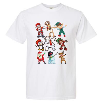 Santa Reindeer Snow Elves And Christmas Crew Gift Garment-Dyed Heavyweight T-Shirt