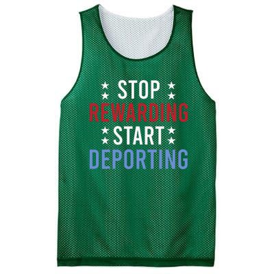 Stop Rewarding Start Deporting Mesh Reversible Basketball Jersey Tank