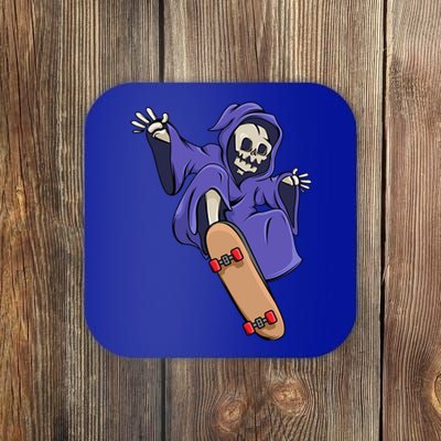 Skeleton Riding Skateboard Skater Halloween Meaningful Gift Coaster