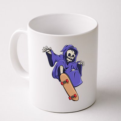 Skeleton Riding Skateboard Skater Halloween Meaningful Gift Coffee Mug