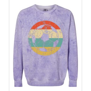 Soccer Retro Soccer Ball Colorblast Crewneck Sweatshirt