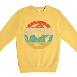 Soccer Retro Soccer Ball Premium Crewneck Sweatshirt