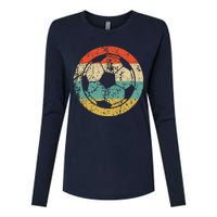 Soccer Retro Soccer Ball Womens Cotton Relaxed Long Sleeve T-Shirt