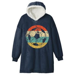 Soccer Retro Soccer Ball Hooded Wearable Blanket